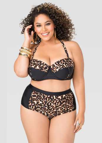 Leopard Bra Bikini Top