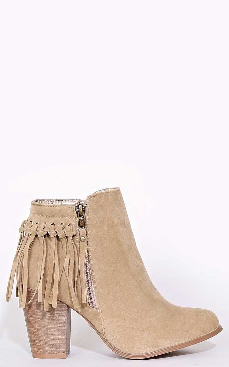 Fringe Fanatic Ankle Boots - Black in Size by Styles For Less