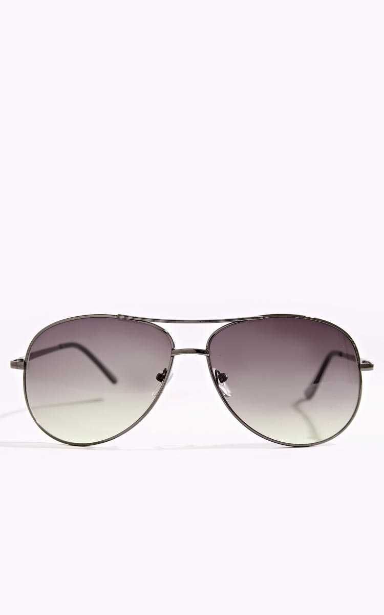 Tiana Metal Aviator Sunglasses - N/S - Black by Styles For Less