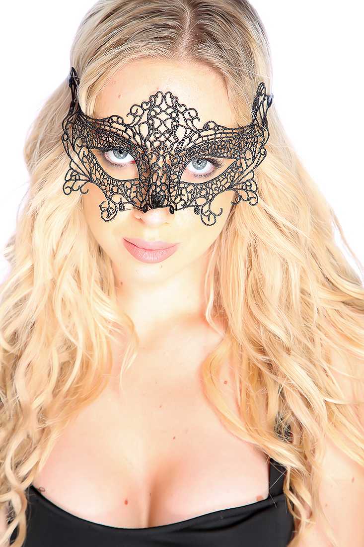 Black Crochet Masquerade Mask