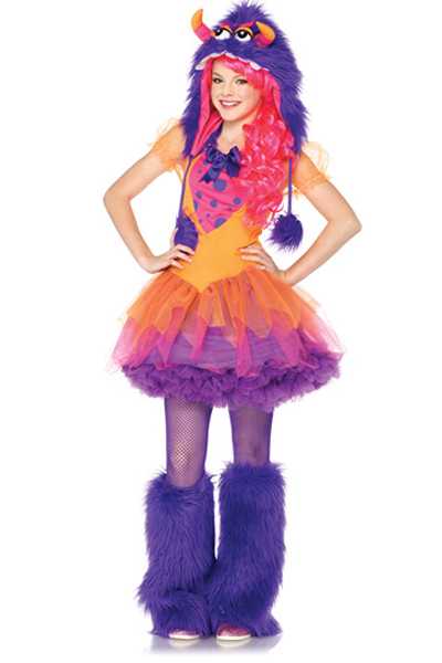 Orange Purple 2 PC Furrocious Frankie Juniors Costume
