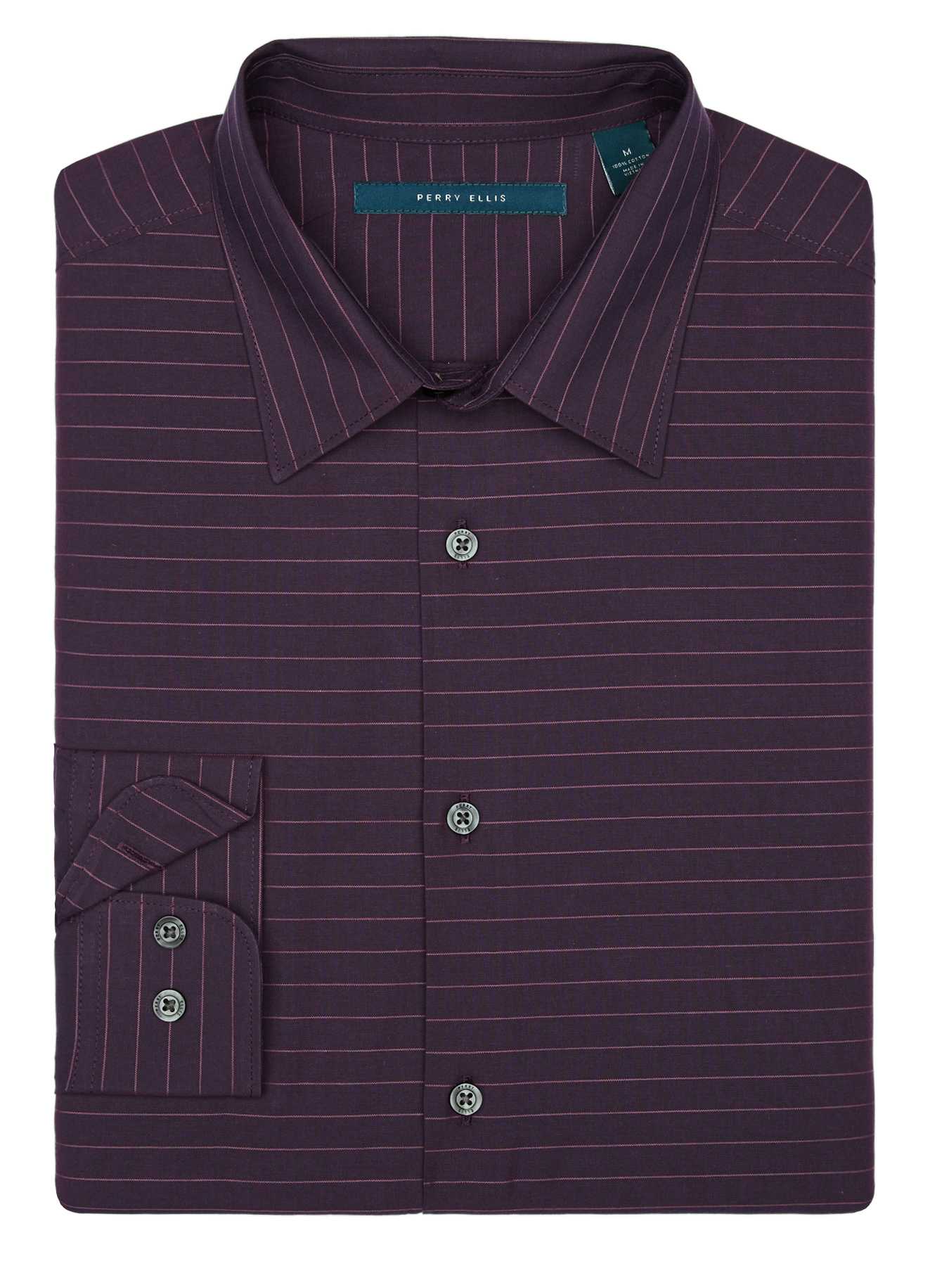 Perry Ellis Tonal Horizontal Stripe Dobby Shirt