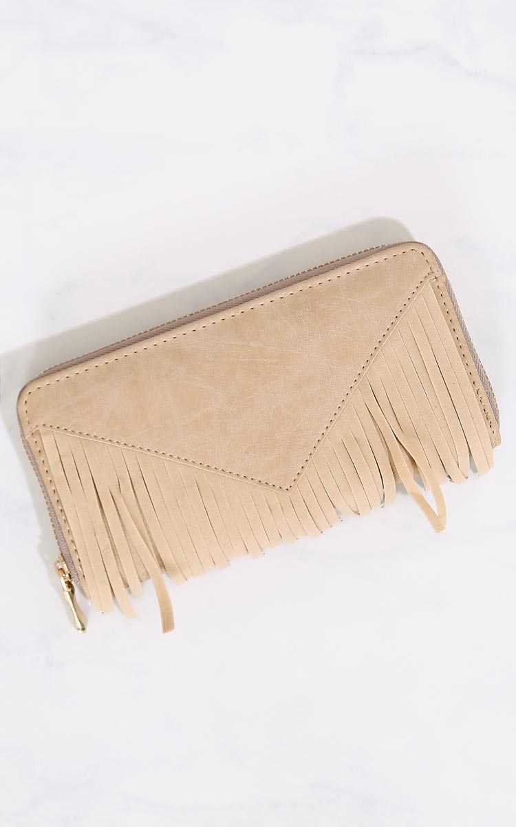 Fringe Effect Zippered Wallet - N/S - Black by Styles For Less