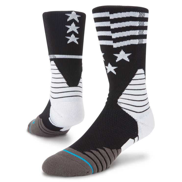 Stance Murica BLK XL FUSION BASKETBALL Socks