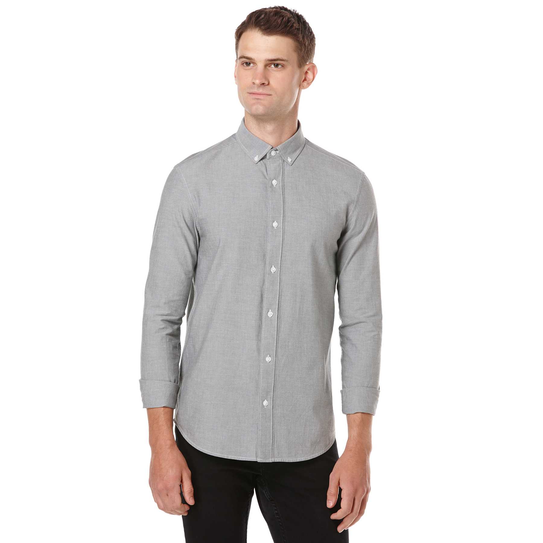 Original Penguin LONG SLEEVE OXFORD STRAIGHT UP SHIRT