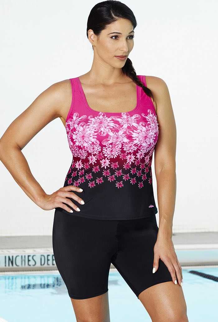 Chlorine Resistant Exploded Floral Sport Bike Shortini