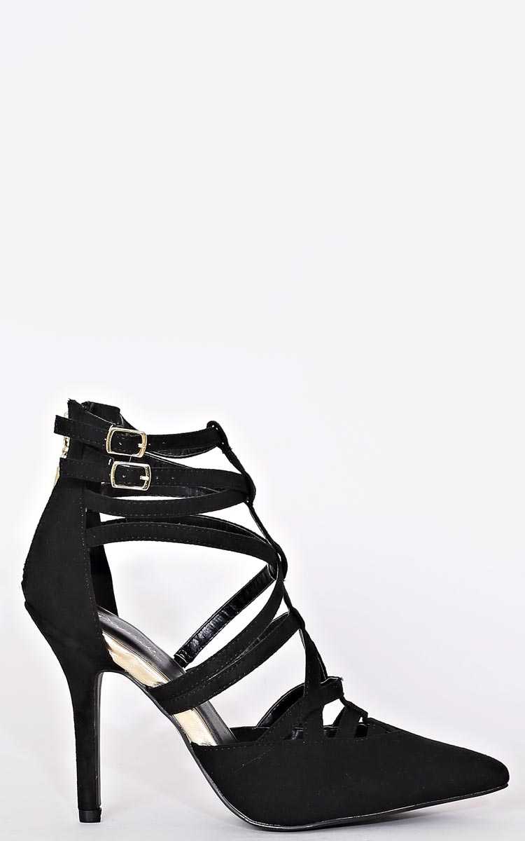 Michelle Caged Stilettos - Black in Size by Styles For Less