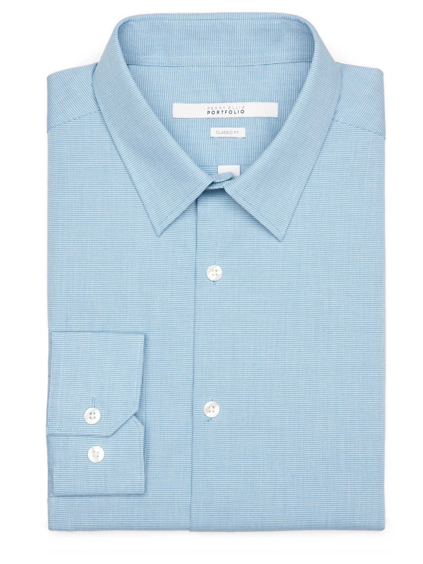 Perry Ellis Classic Fit Houndstooth Dress Shirt