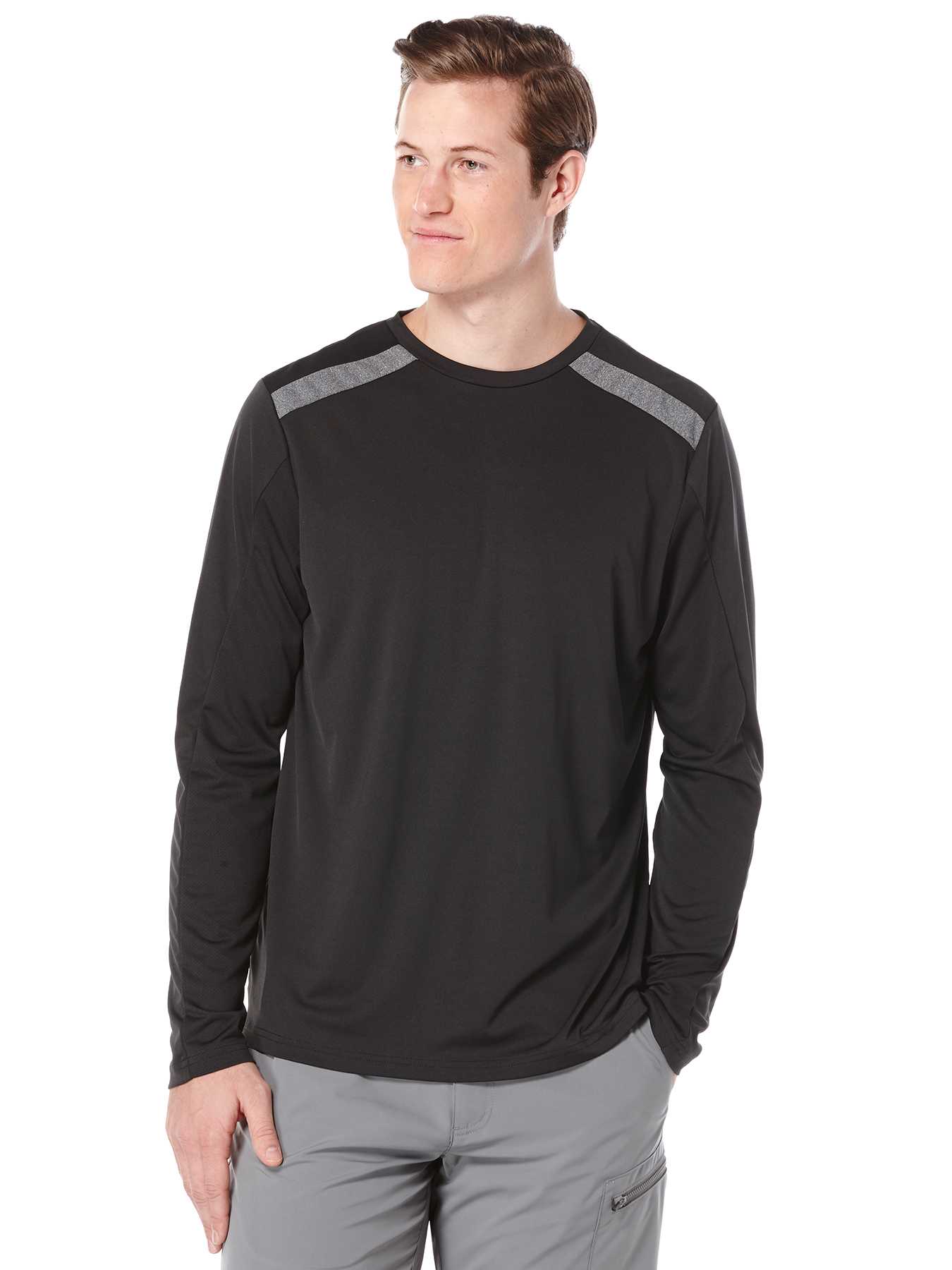Perry Ellis Long Sleeve Solid Colorblock Shirt