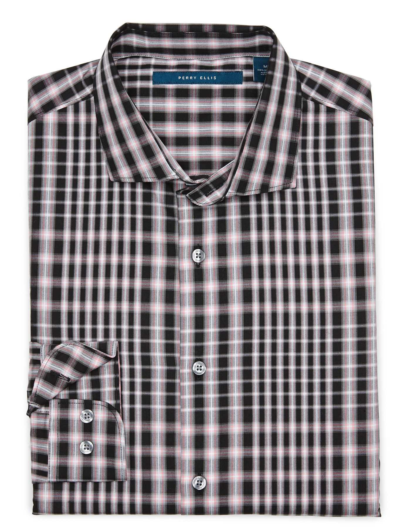 Perry Ellis Large Kaleidoscope Plaid Shirt