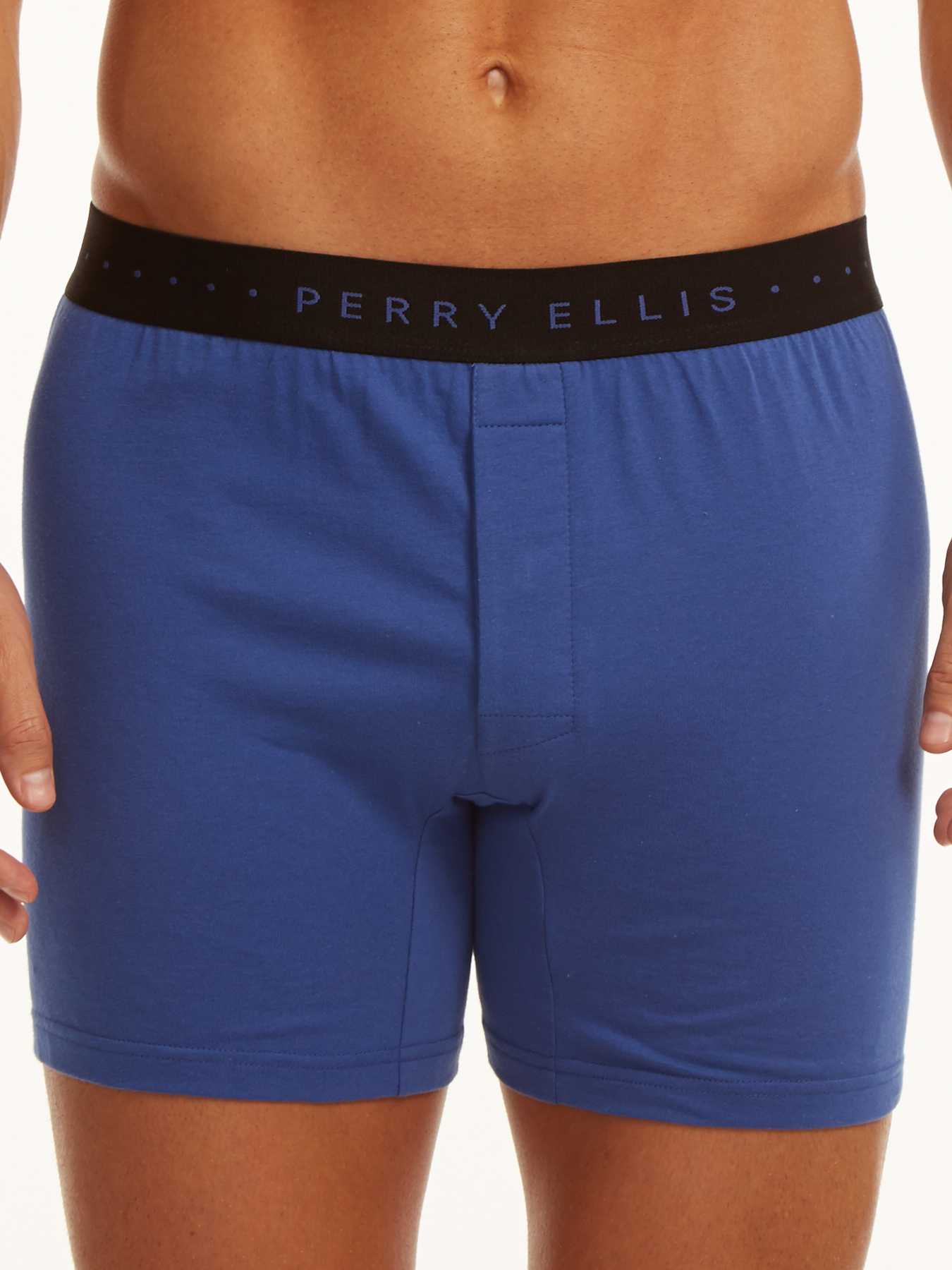 Perry Ellis Solid Trim Cotton Boxer