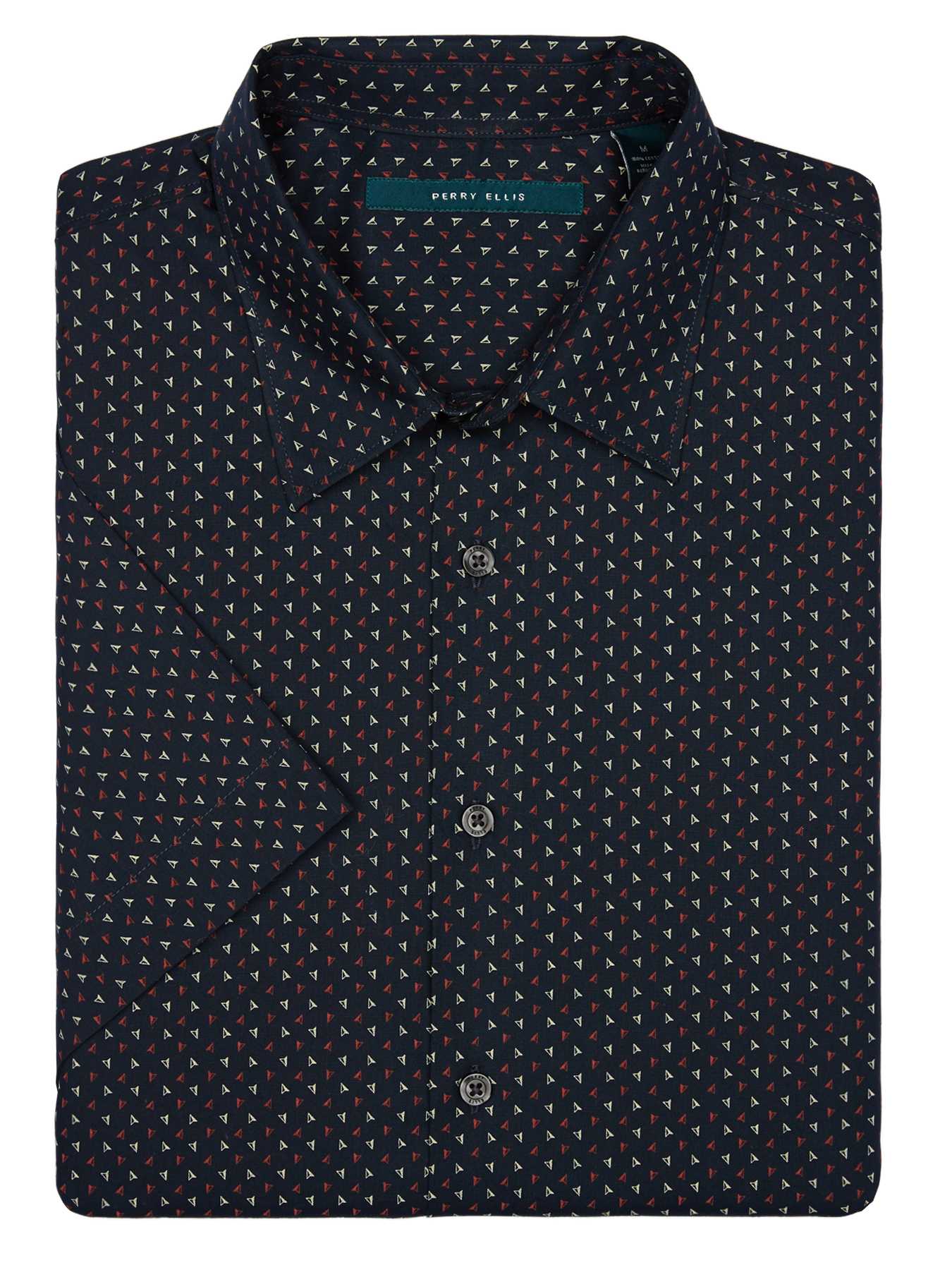 Perry Ellis Short Sleeve Arrow Print Shirt
