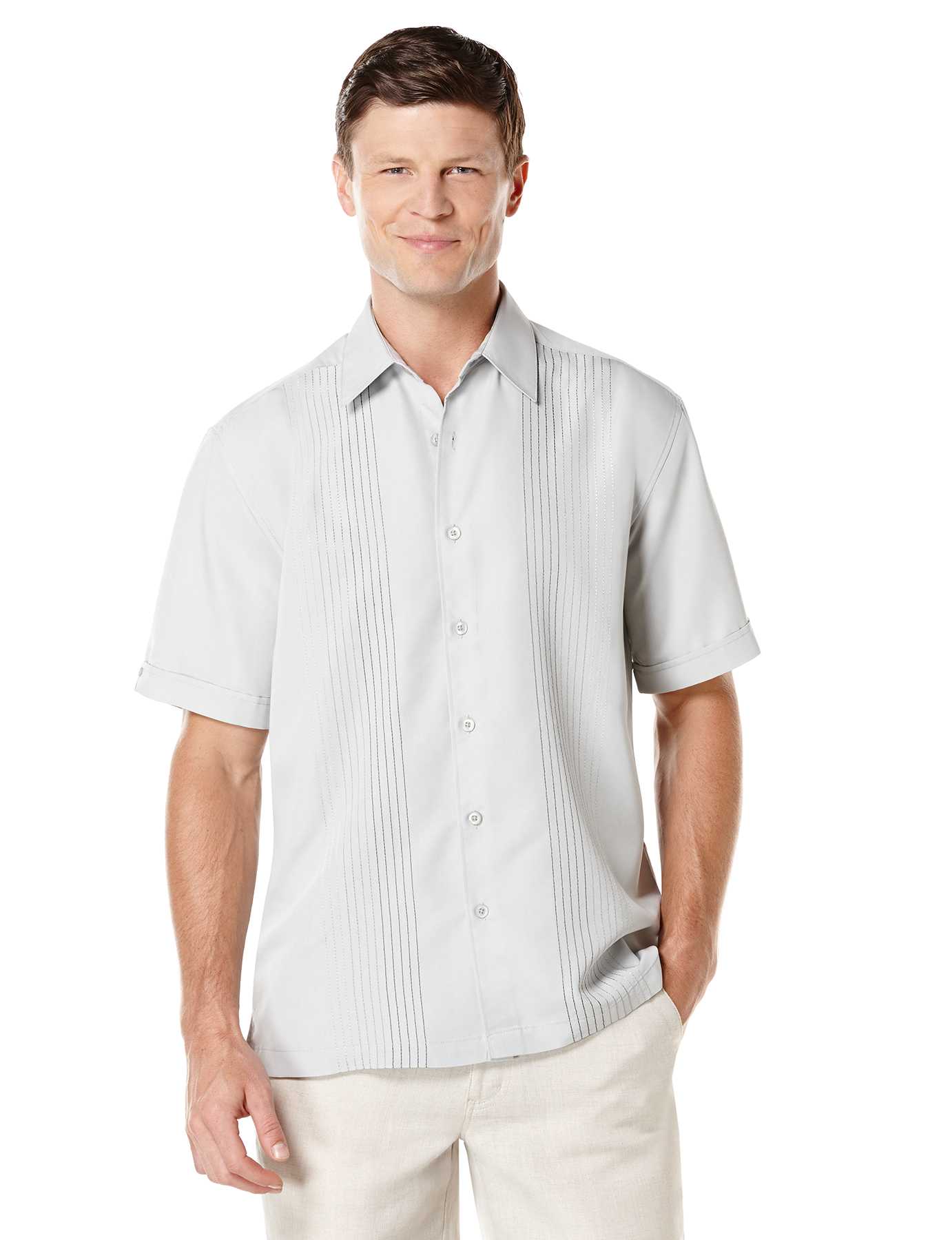 Cubavera Short Sleeve Ombre Embroidered Shirt