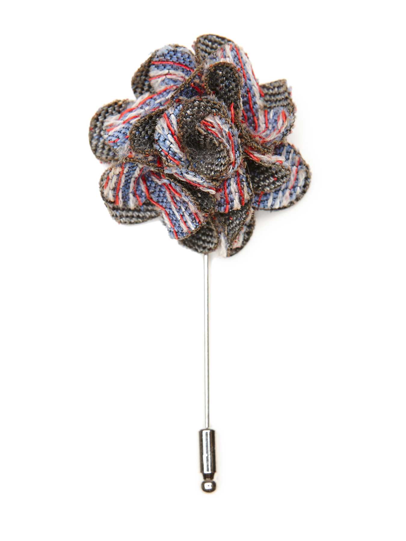 Perry Ellis Birds Eye Flower Lapel