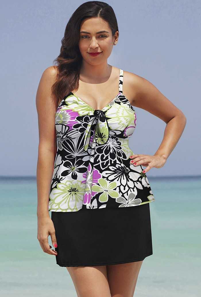 Limeaide Tie-Front Slit Skirtini