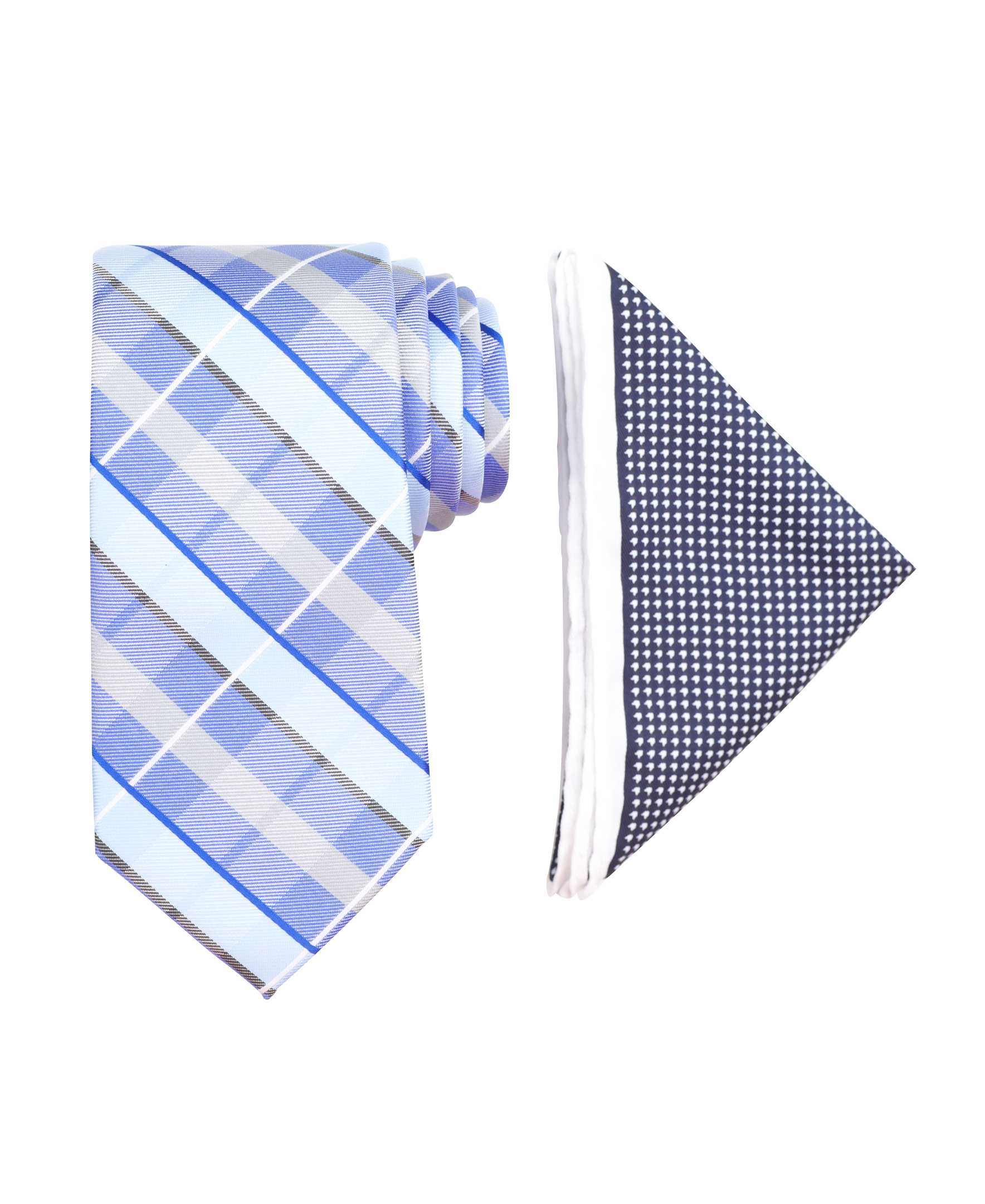 Perry Ellis Pamplona Plaid Tie Combo