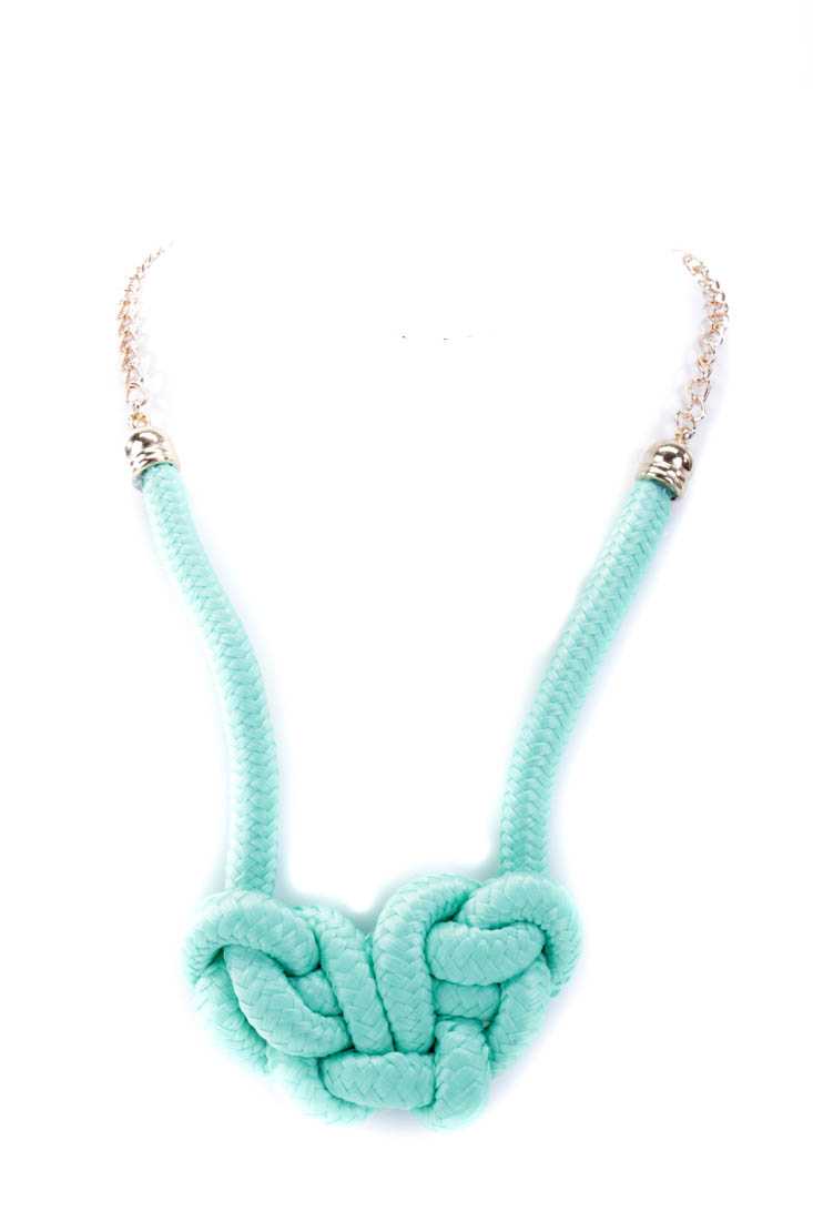 Mint Knotted Rope Necklace