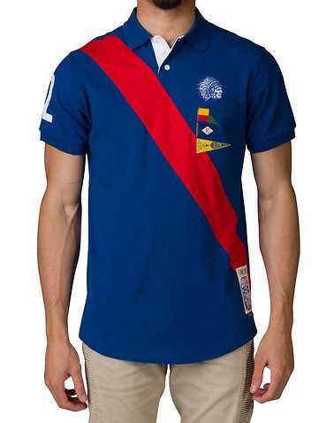 HUSTLE GANG MENS Blue Clothing / Tops