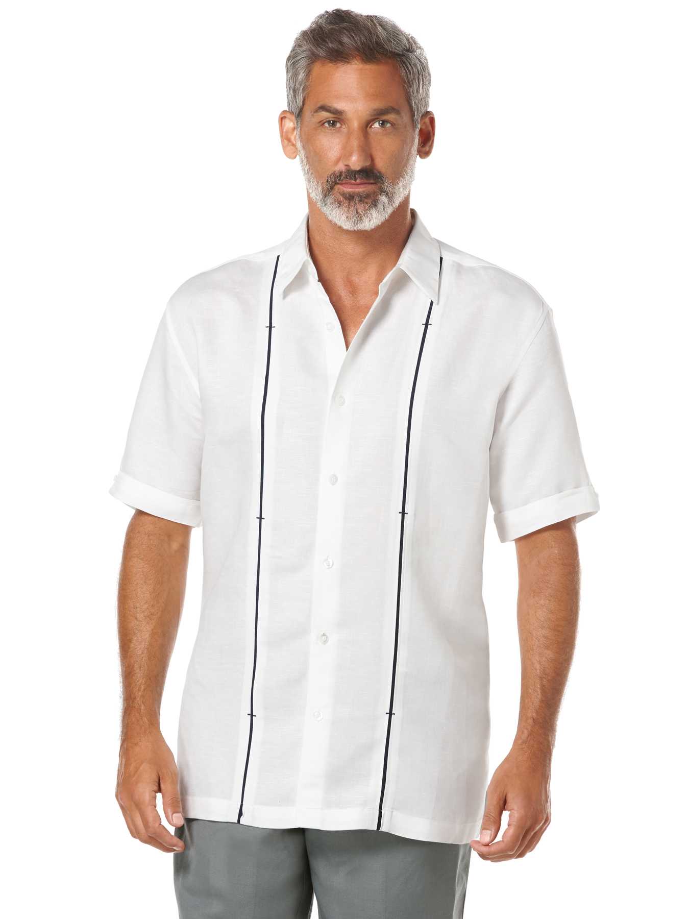 Cubavera Linen Blend Short Sleeve Shirt