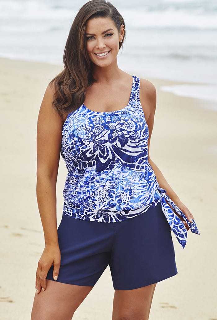 Navy Stretch Board Short