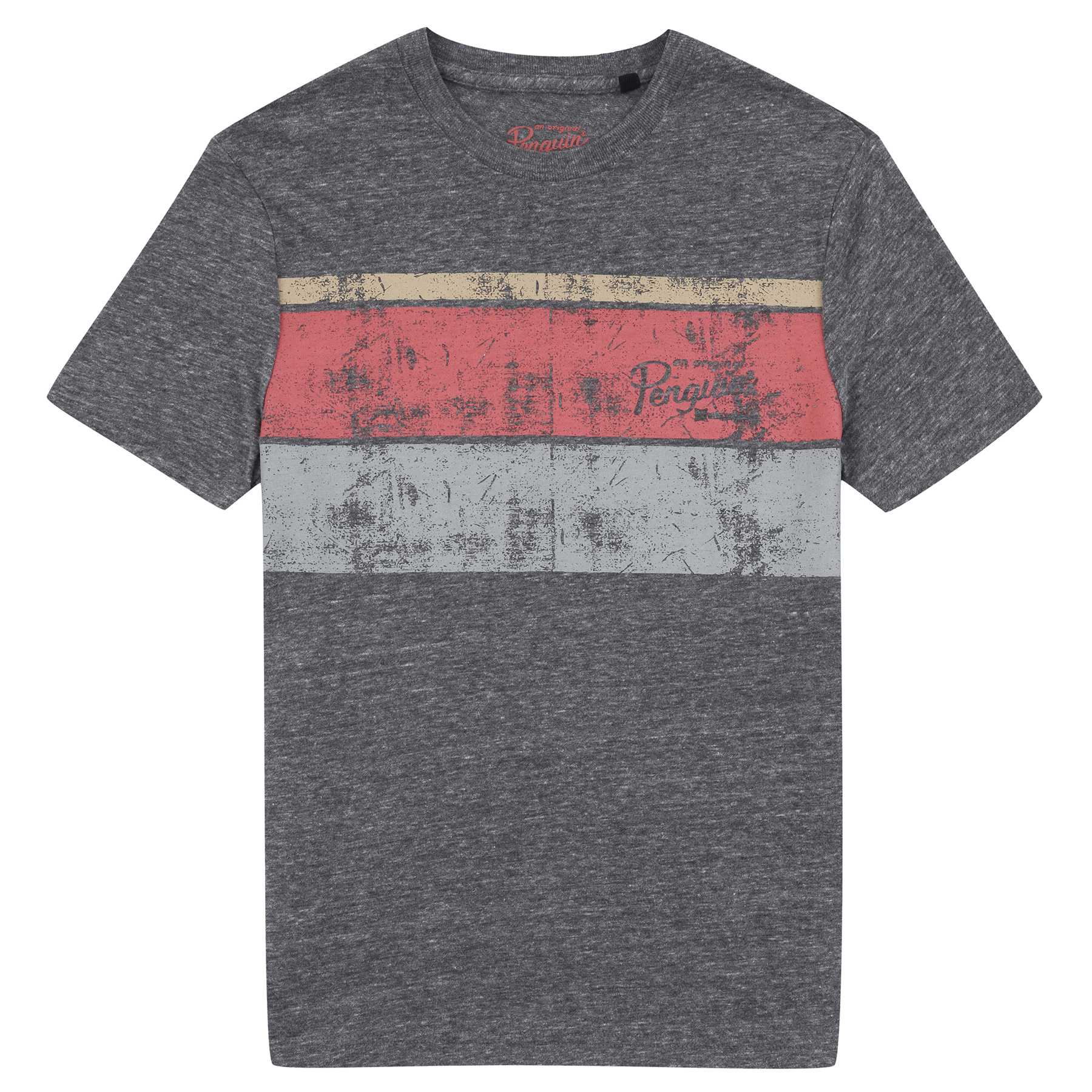 Original Penguin DISTRESSED STRIPE LOGO TEE