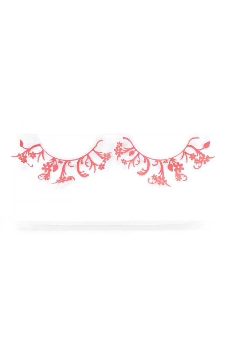 Red Plastic Design Faux Eyelashes