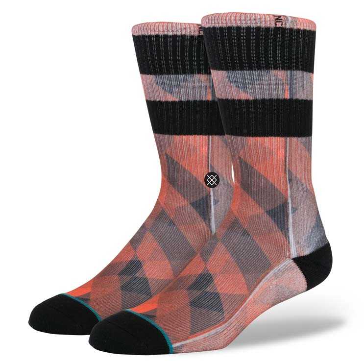 Stance Fractal Stripe L/XL RED CLASSIC CREW Socks