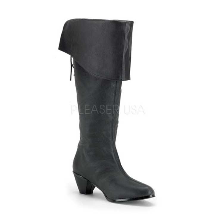 Black Leather Closed Toe Boots