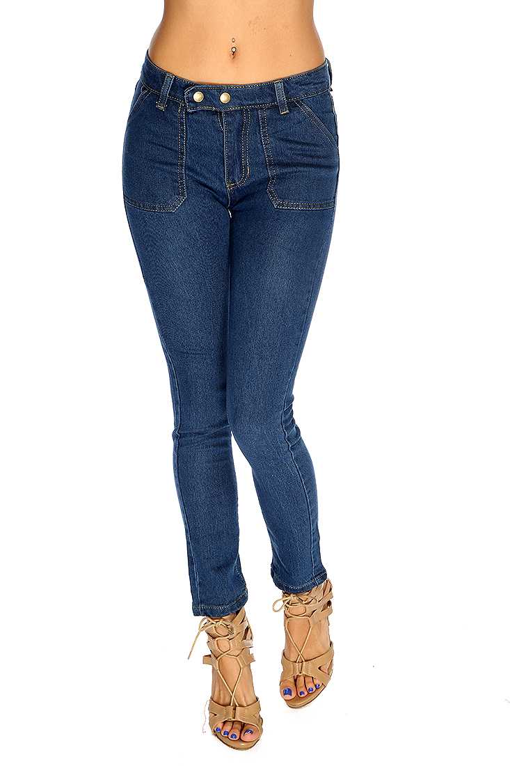 Blue Skinny Denim Pants