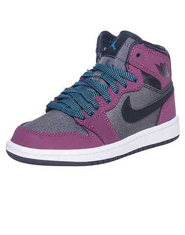 JORDAN GIRLS Dark Purple Footwear / Sneakers 1Y