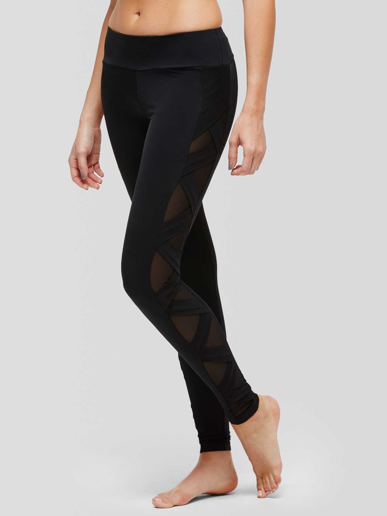 Peony Crisscross Mesh Leggings