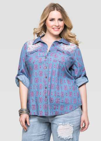 Tribal Denim Shirt