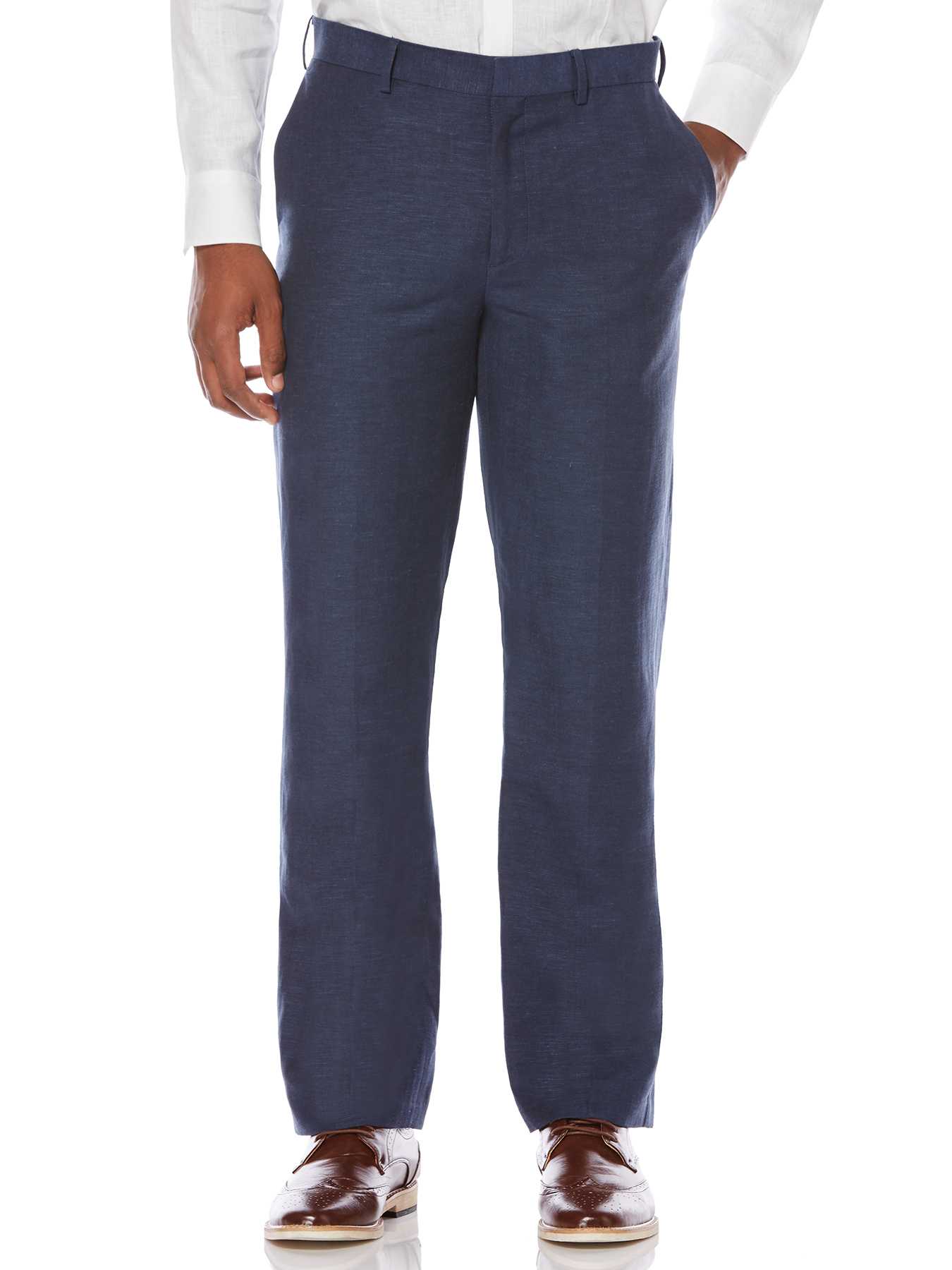 Cubavera Linen Blend Flat Front Pant