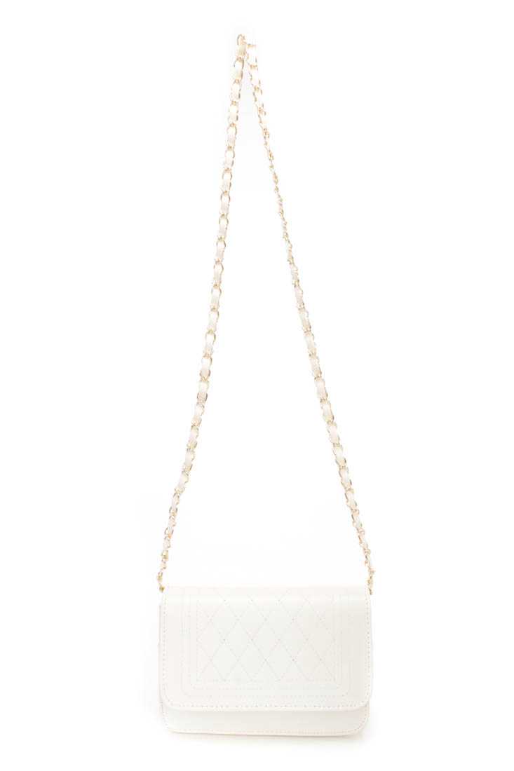 Beige Faux Leather Handbag