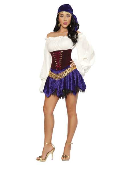 5 PC Gypsy Costume