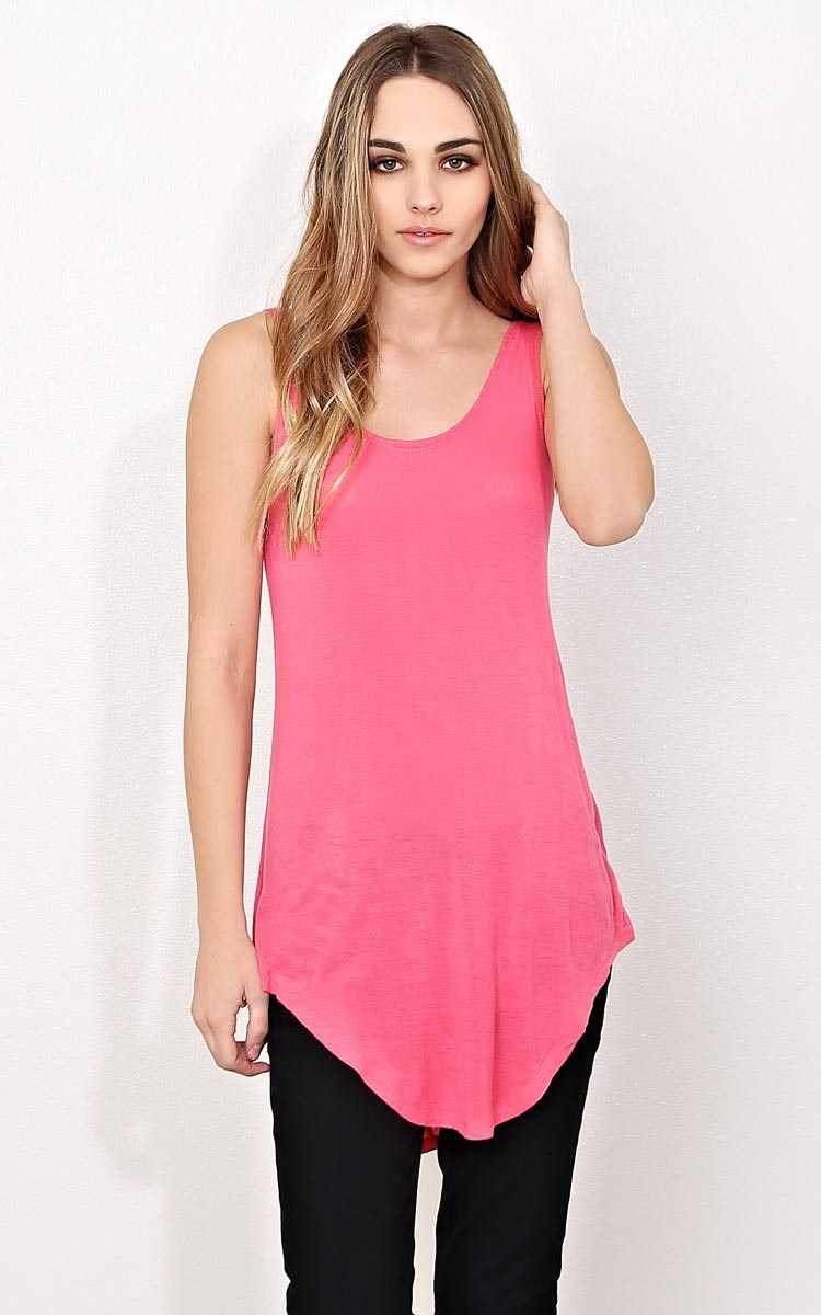 Cool Breeze Knit Tunic - SML - Coral in Size Small by Styles For Less