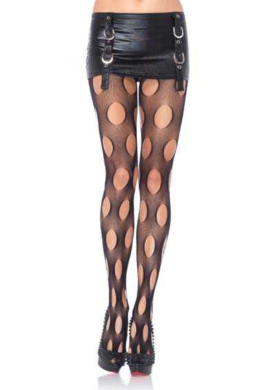 Black Net Pothole Pantyhose Hosiery