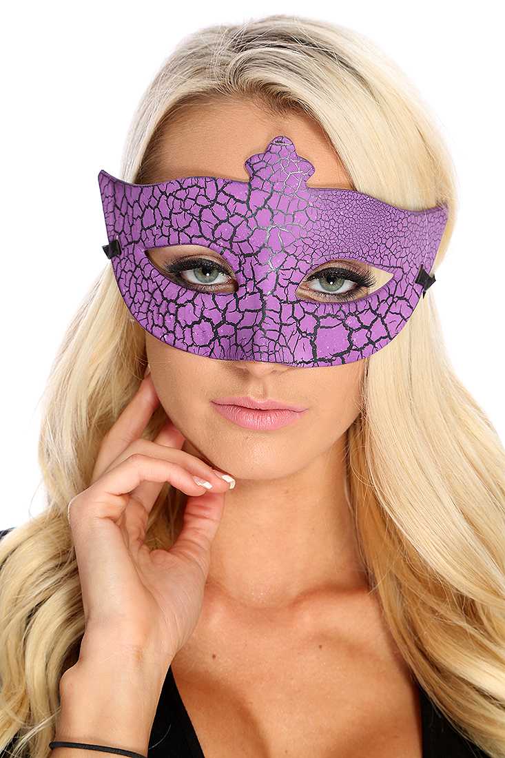 Purple Crackle Paint Eye Mask