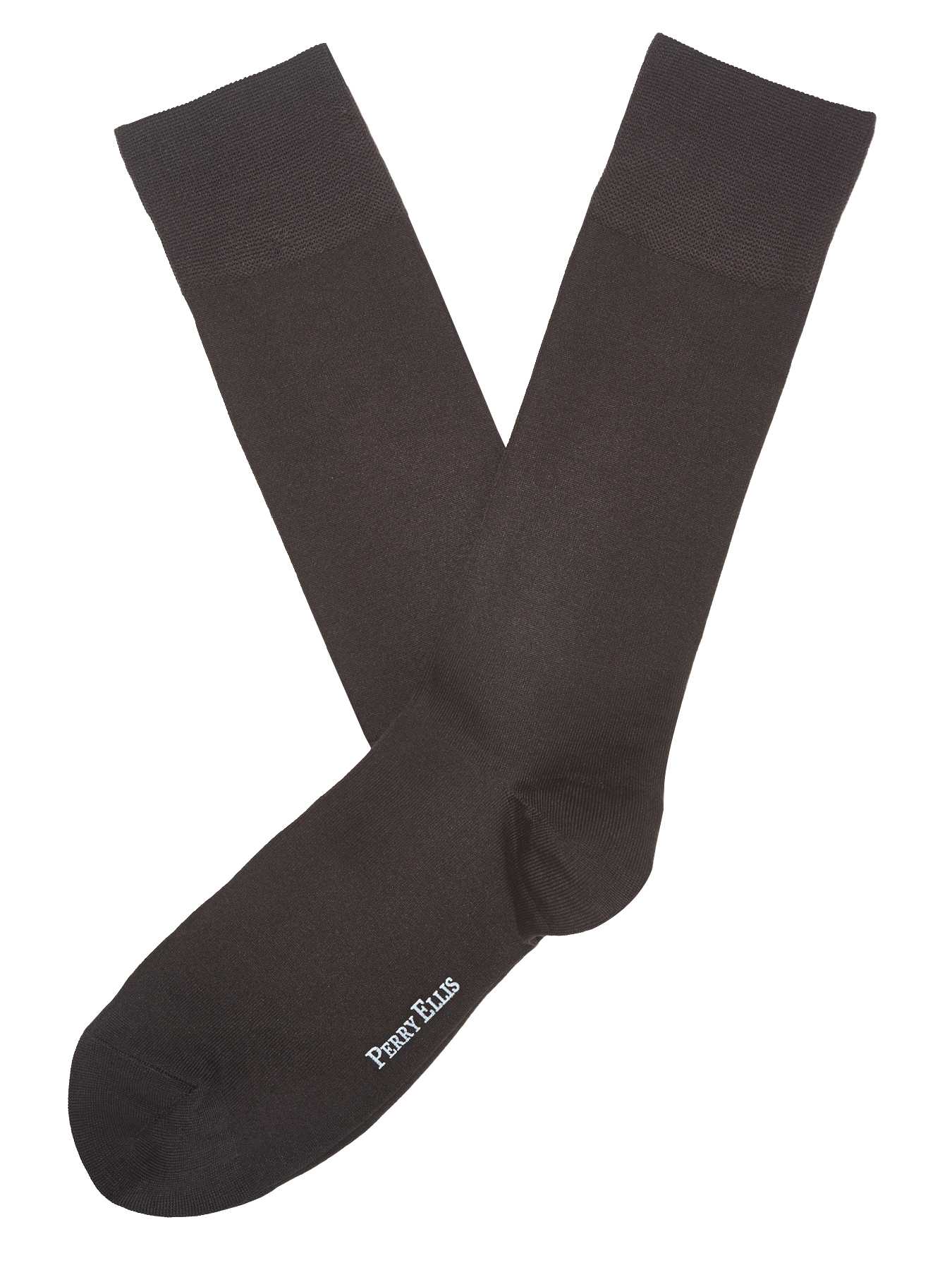 Perry Ellis Microfiber Luxury Flat Knit Sock