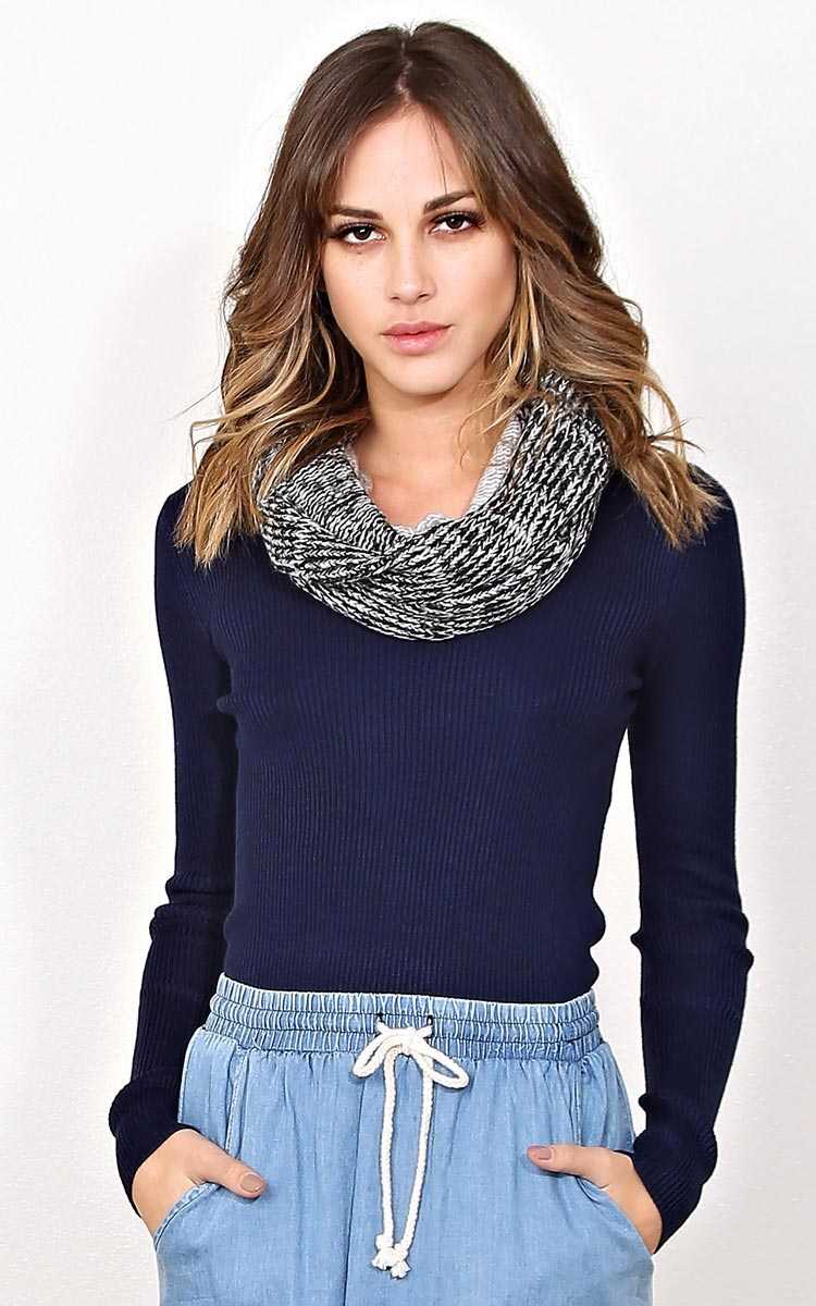 Spice It Up Knit Scarf - N/S - Black by Styles For Less