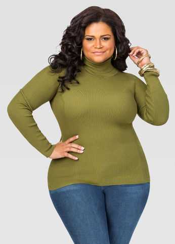 Basic Ribbed Turtleneck Sweater