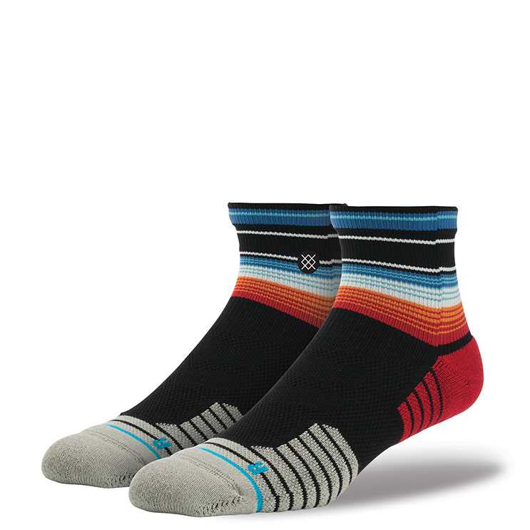 Stance Roots Qtr BLK S/M FUSION ATHLETIC Socks