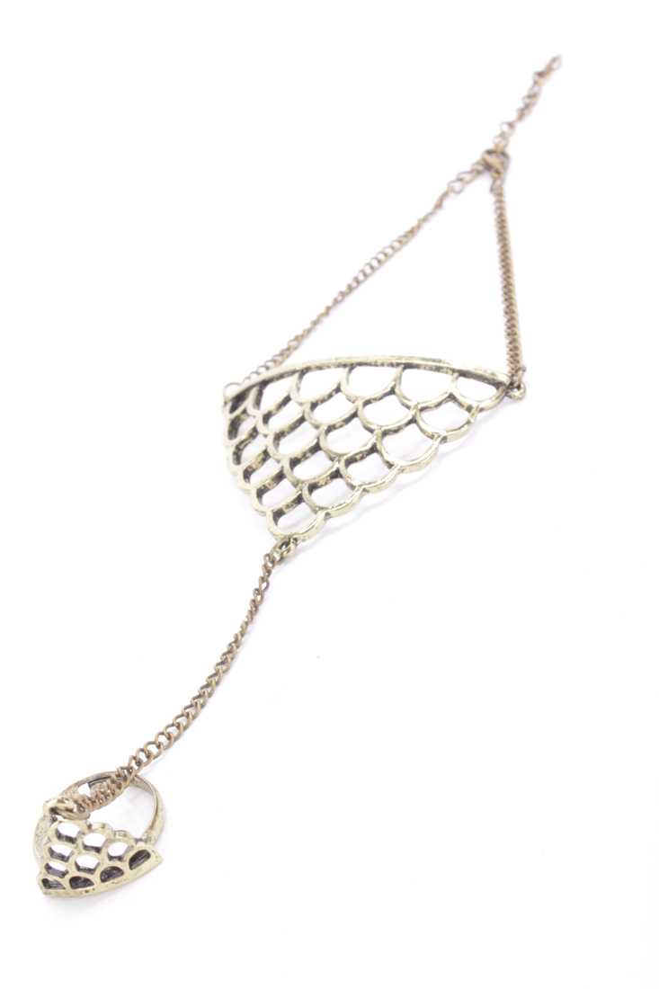 Bronze Perforated High Polish Metal Bracelet