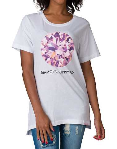 DIAMOND SUPPLY WOMEN WOMENS White Clothing / Tank Tops