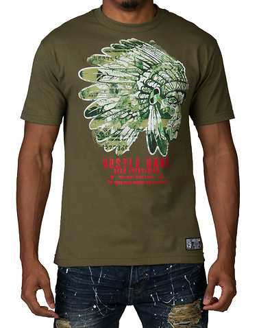 HUSTLE GANG MENS Dark Green Clothing / Tops