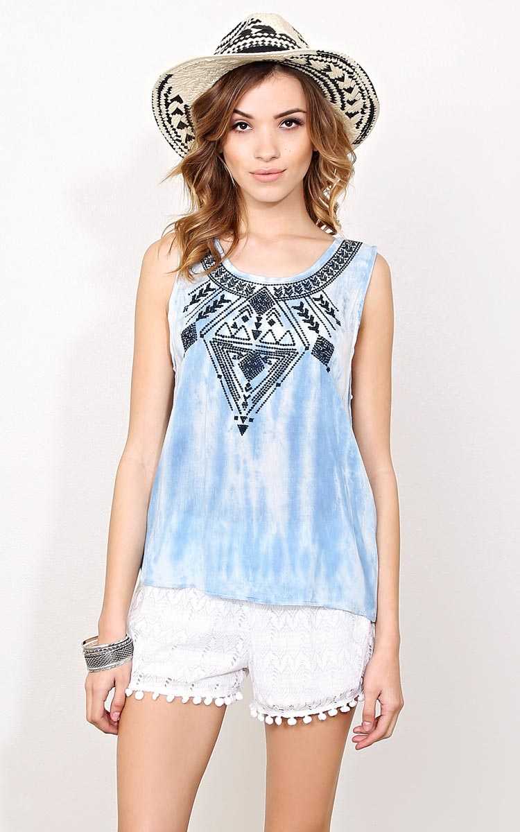 Make A Statement Knit Tank - White Combo in Size by Styles For Less