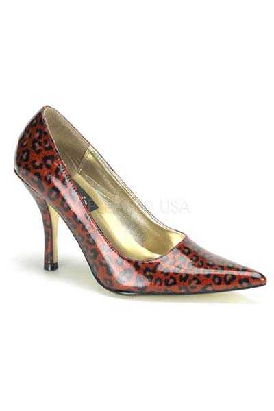 Red Cheetah Print Pointy Toe Heels
