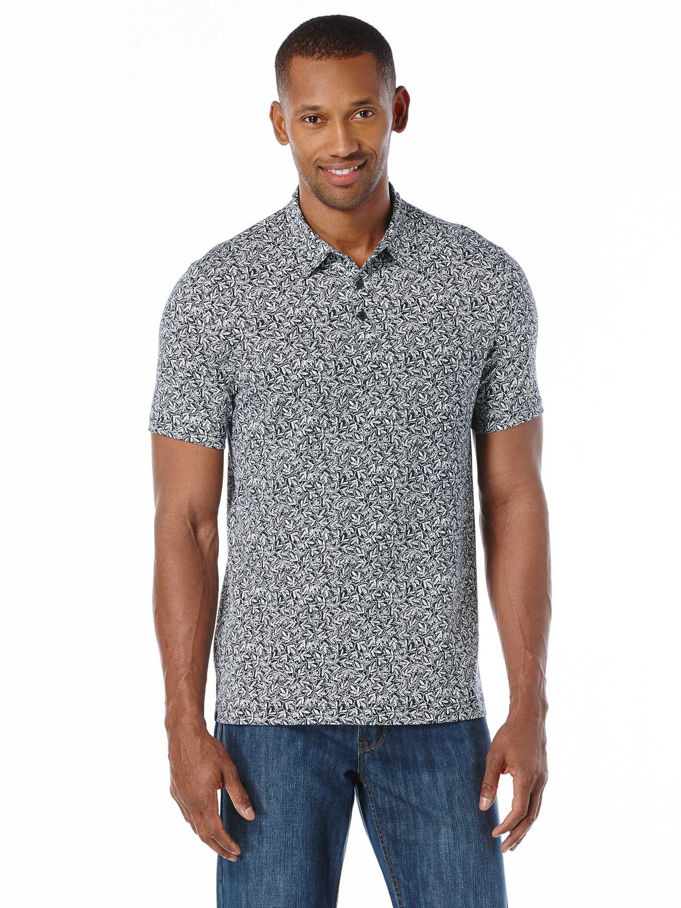 Perry Ellis Exclusive Leaf Print Polo