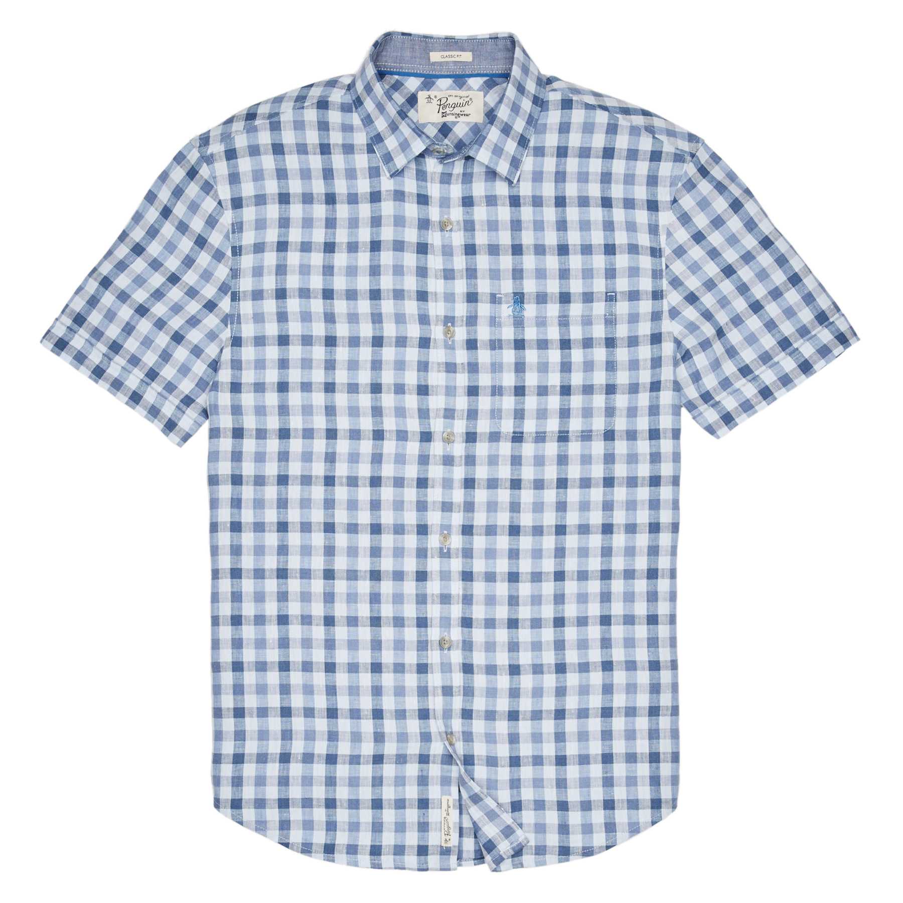 Original Penguin LARGE GINGHAM LINEN SHIRT