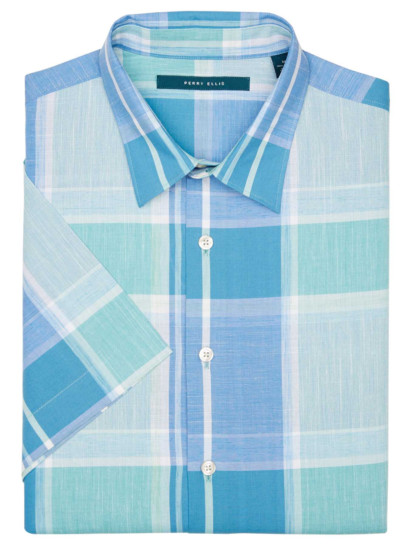 Perry Ellis Big and Tall Short Sleeve Chambray Shirt